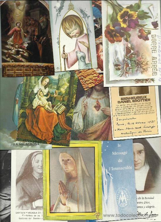 Postais: LOTE DE 24 ESTAMPAS Y TARJETAS RELIGIOSAS