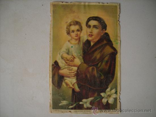 Postales: ESTAMPA DE SAN ANTONIO DE PADUA.