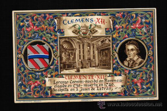Postais: POSTAL TEMA RELIGIOSAS - PAPA CLEMENTE XII