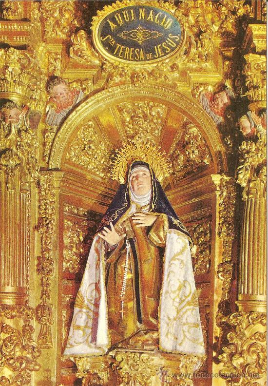 Postales: AVILA, IGLESIA DE SANTA TERESA, IMAGEN DE LA SANTA - GARCIA GARRABELLA - NUEVA