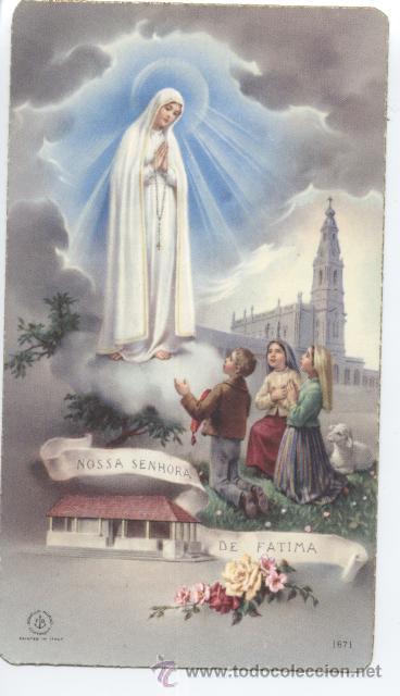 Postales: Estampa Nossa  Senhora de Fatima. 1960. Bonella Milano 1671