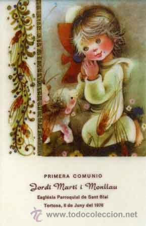Postales: Estampa - recordatorio 1&ordf; comunion - 1976 - Foto 1