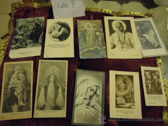 Cartes Postales: lote antigua estampas religiosas, virgen, cristo, santos, etc , mas lotes insertados