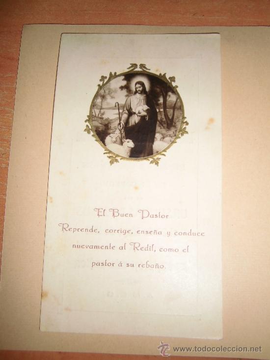 Cartoline: RECORDATORIO DE COMUNION URSULINAS DE JESUS 1919   EL BUEN PASTOR
