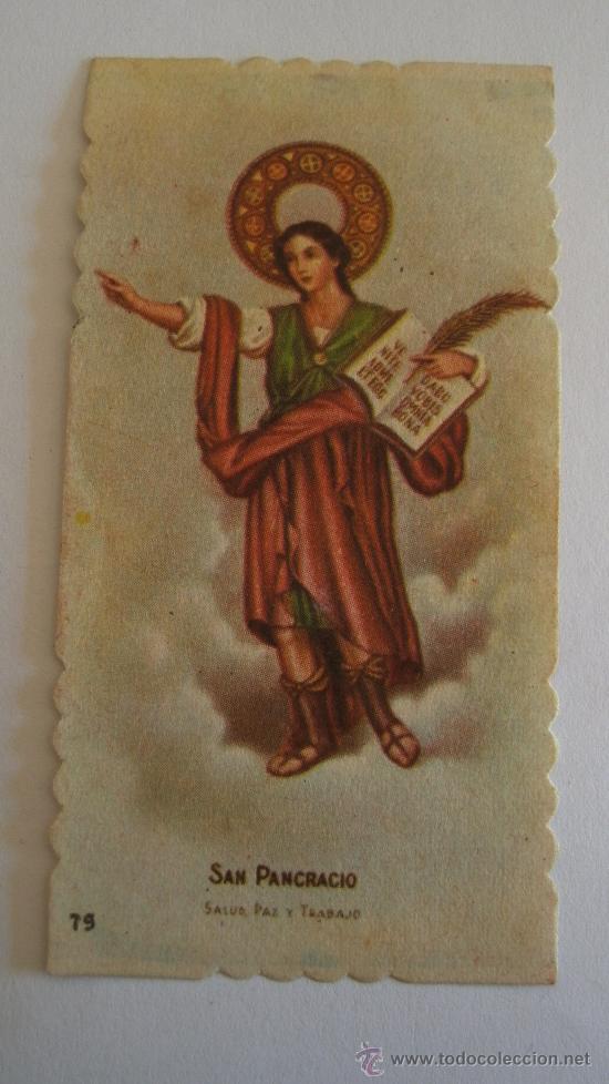 Postais: peque&ntilde;a estampa san pancracio (4x8cm aprox, a&ntilde;os 60 aprox)
