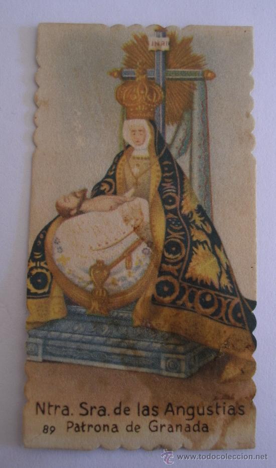 Postkarten: peque&ntilde;a estampa ntra sra de las angustias, patrona de granada (4x8cm aprox, a&ntilde;os 60 aprox)
