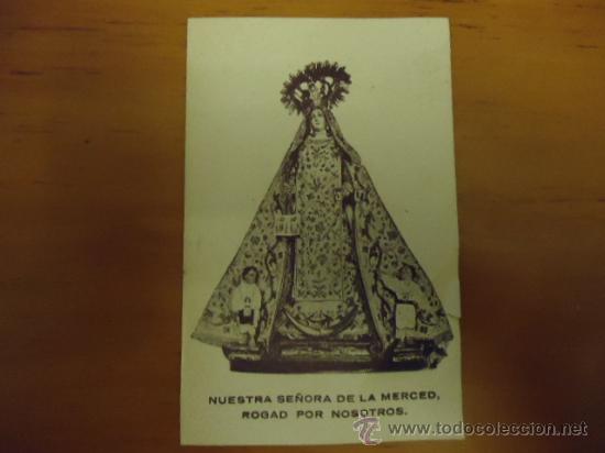 Postkarten: antigua estampa de la antigua virgen de la mercede cadiz, 1940 con poesia de gitanilla del carmelo