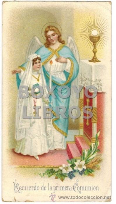 Postales: Recuerdo de la primera comuni&oacute;n. 1907 - Foto 1