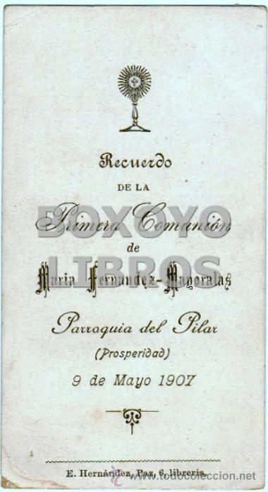 Postales: Recuerdo de la primera comuni&oacute;n. 1907 - Foto 2