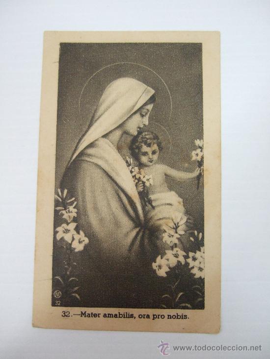 estampa - virgen con niño y azucenas - parroqui - Compra venta en  todocoleccion