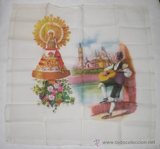Postkarten: ANTIGUO PA&Ntilde;UELO ESTAMPADO DE LA VIRGEN DEL PILAR. ZARAGOZA. 45 X 45 CM.