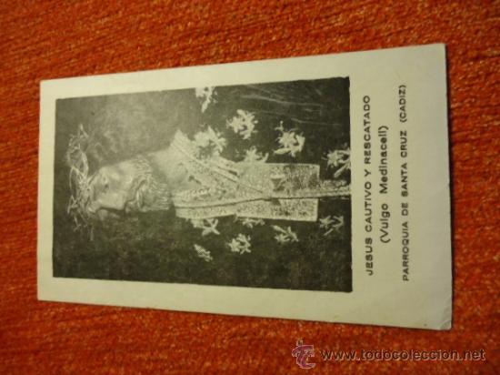 Postkarten: ANTIGUA ESTAMPA CRISTO JESUS CAUTIVO Y RESCATADO MEDINACELI, SEMANA SANTA CADIZ