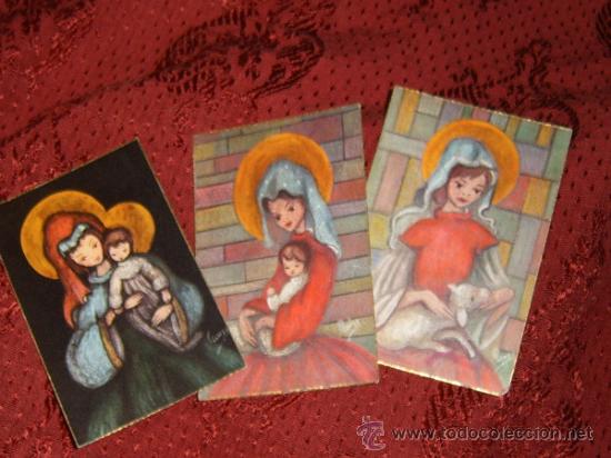 Postkarten: LOTE DE 3 MARAVILLOSAS ESTAMPAS RELIGIOSAS.