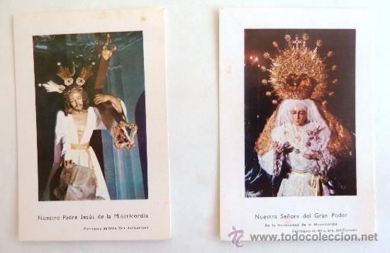 Postales: SEMANA SANTA DE MALAGA. JES&Uacute;S DE LA MISERICORDIA Y NUESTRA SE&Ntilde;ORA DEL GRAN PODER.