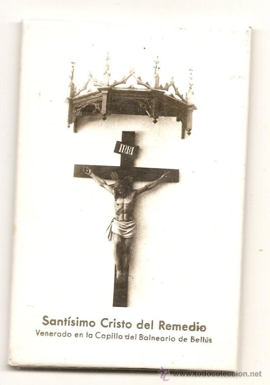 Postales: Estampa r&iacute;gida. Cristo. Balneario de Bell&uacute;s