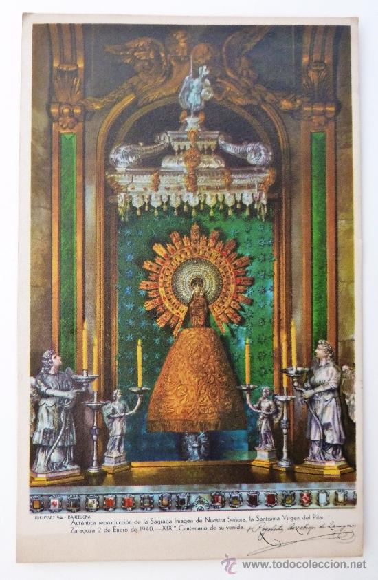 Postales: POSTAL VIRGEN DEL PILAR. 1&ordf; CENTENARIO DE SU VENIDA, HA CIRCULADO.