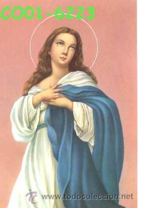 Postales: ANTIGUA POSTAL VIRGEN INMACULADA CONCEPCION (A&Ntilde;OS 60) A ESTRENAR DE LA EDITORIAL CyZ COBAS*