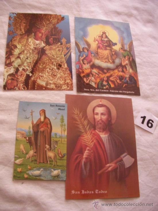 Postales: LOTE DE ANTIGUAS POSTALES O RECORDATORIOS RELIGIOSOS - ENVIO GRATIS A ESPA&Ntilde;A