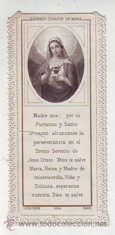 Cartoline: ESTAMPA RELIGIOSA DEL SAGRADO CORAZON DE MARIA.
