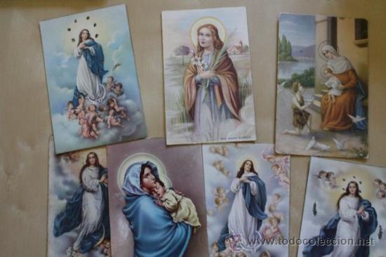 Postales: Lote de 7 postales de V&iacute;rgenes. - Foto 1