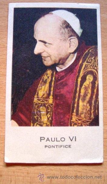 Postales: Estampita: PAULO VI, PONTIFICE