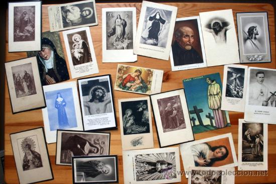 Postales: LOTE 25 ESTAMPAS, RECORDATORIOS&hellip; - Foto 1