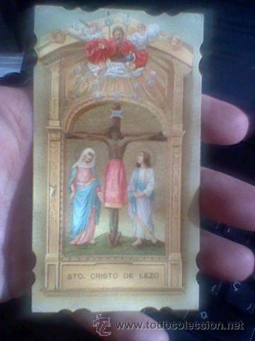 Postales: CRISTO LEZO 1917 RECORDATORIO COMUNION 12X6.6CMS