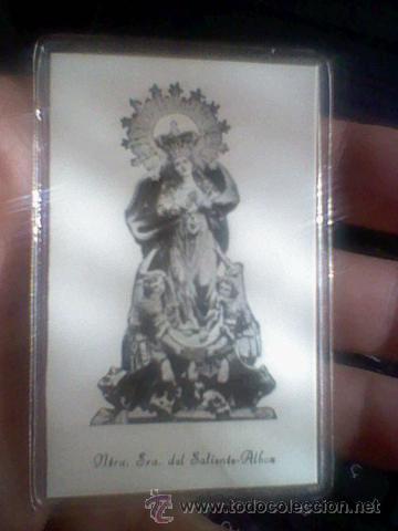 Postales: VIRGEN SALIENTE ALBOX ESTAMPA PLASTIFICADA ANTIGUA ORIGINAL 8X5CMS