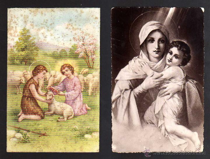 Postais: 2 Postales religiosas. Circuladas