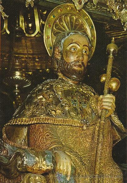 Postais: Santiago de Compostela, Catedral, imagen del Apostol, editor: Arribas n&ordm; 2024