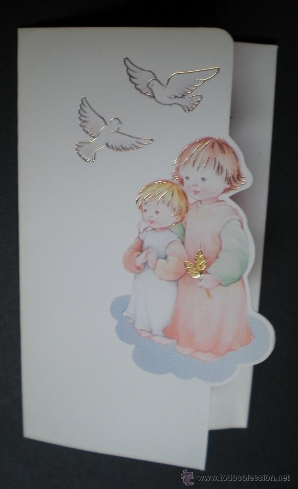 Postales: 4732 -RECORDATORIO TROQUELADO EDICIONES VIKINGO S.8086 -VITRAL, DIPTICA 12,4X7,5 CM- ILUSTRA N. J