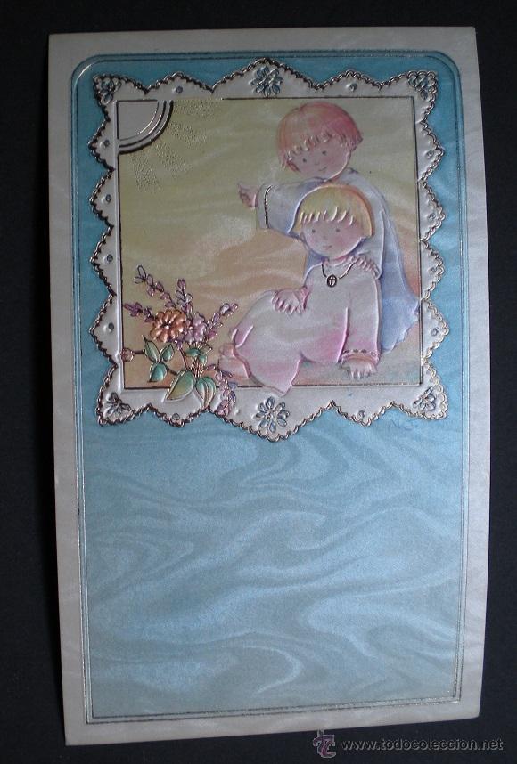 Postales: 4733 - RECORDATORIO EN RELIEVE -EDICIONES VIKINGO SERIE 7129 - 12,4X7,5 CM - ILUSTRA . JOSA