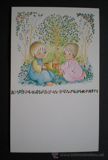 Postales: 4736 - RECORDATORIO EN RELIEVE - EDICIONES VIKINGO SERIE 7132 - 12,4X7,5 CM