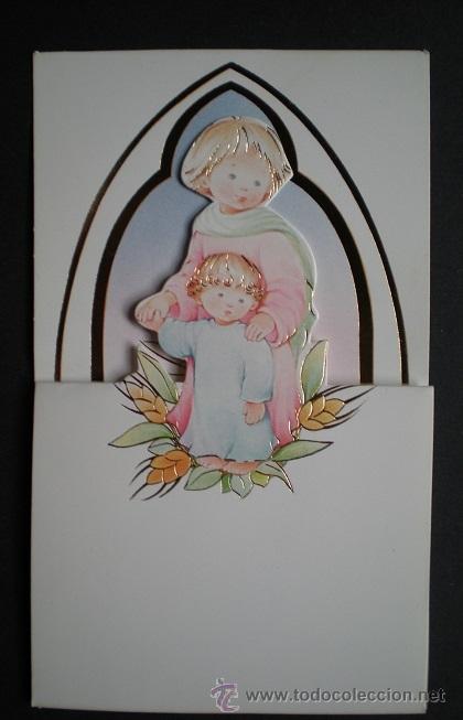 Postales: 4739 - RECORDATORIO EDICIONES VIKINGO S. 7152 TROQUELADA- DIPTICA 12,4X7,5 CM - ILUSTRA . JOSA