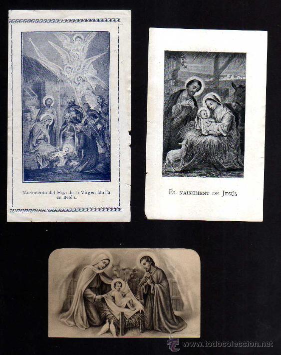 Postais: Lote de estampas religiosas Bel&eacute;n, recordatorios, etc.