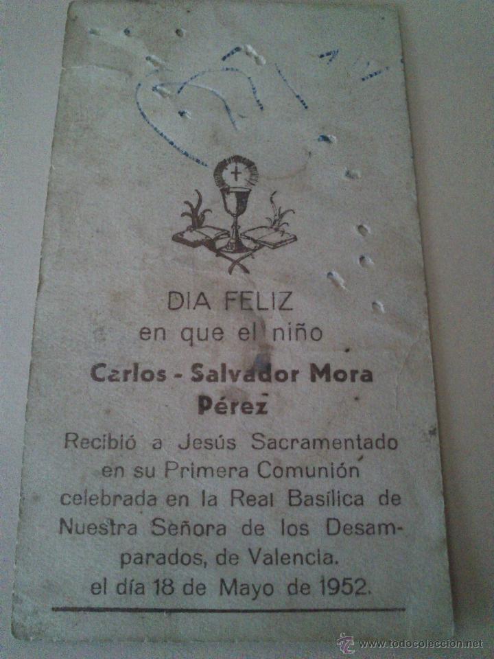 Postales: Recordatorio De 1&ordm; Comuni&oacute;n Del A&ntilde;o 1952. - Foto 2