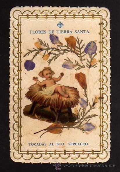Cartes Postales: Estampa. Flores de Tierra Santa. Tocadas al Sto. Sepulcro.
