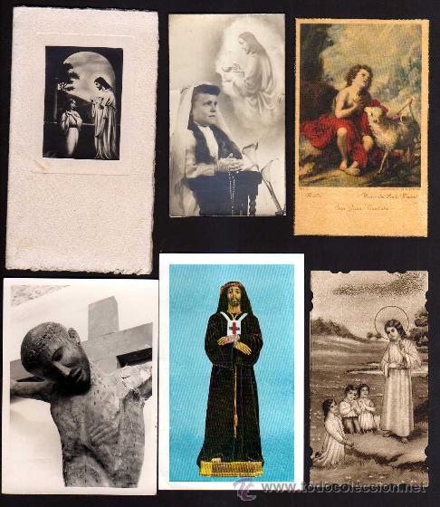 Postales: Lote de estampas religiosas, recordatorios, etc. - Foto 1