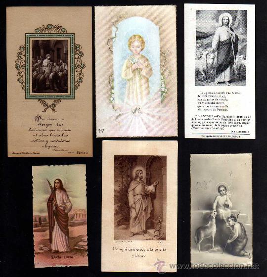 Cartes Postales: Lote de estampas religiosas, recordatorios, etc.