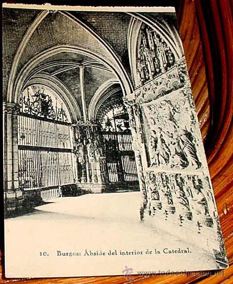 Cartes Postales: ANTIGUA POSTAL CATEDRAL DE BURGOS - ABSIDE DEL INTERIOR DE LA CATEDRAL - D.HAUSER Y MENET - SIN CIRC