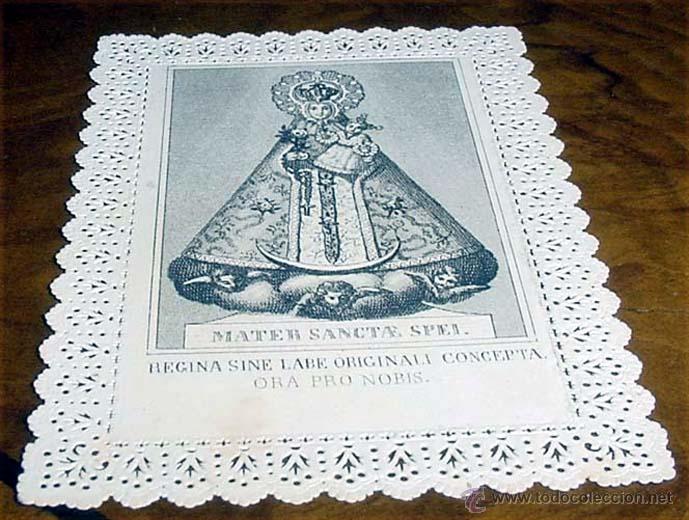 Cartes Postales: ANTIGUA ESTAMPA DEL SIGLO XIX CON GRABADO SOBRE PAPEL DE TELA VA ENRIQUCIDA DE FINOS DECORADO CON CA