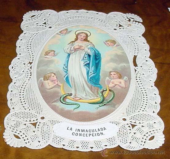 Postais: ANTIGUA ESTAMPA DEL SIGLO XIX CON GRABADO SOBRE PAPEL DE TELA VA ENRIQUCIDA DE FINOS DECORADO CON C