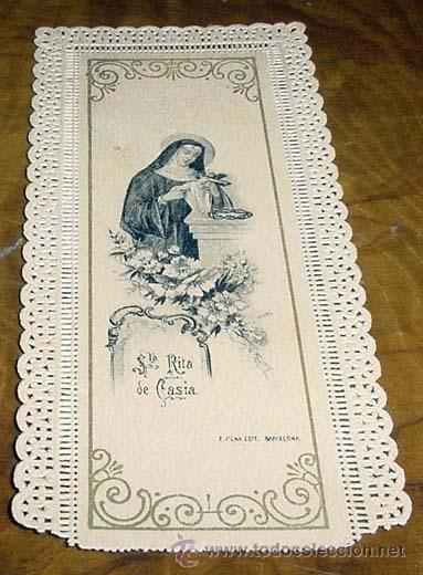 Cartoline: ANTIGUA ESTAMPA DEL SIGLO XIX CON GRABADO SOBRE PAPEL DE TELA VA ENRIQUCIDA DE FINOS DECORADO CON CA