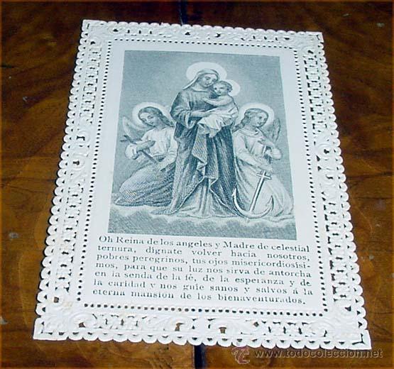 Cartes Postales: ANTIGUA ESTAMPA DEL SIGLO XIX CON GRABADO SOBRE PAPEL DE TELA VA ENRIQUCIDA DE FINOS DECORADO CON CA