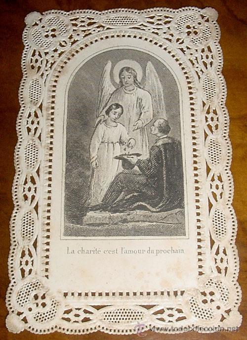 Cartes Postales: ANTIGUA ESTAMPA DE FINALES SIGLO XIX PRINCIPIOS DEL XX, CON GRABADO SOBRE PAPEL DE TELA VA ENRIQUECI