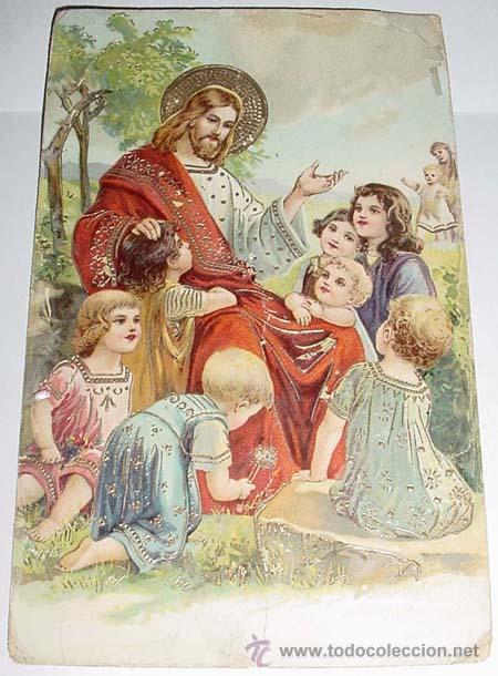 Cartes Postales: ANTIGUA POSTAL DE JESUS RODEADO DE NI&Ntilde;OS - SIN CIRCULAR