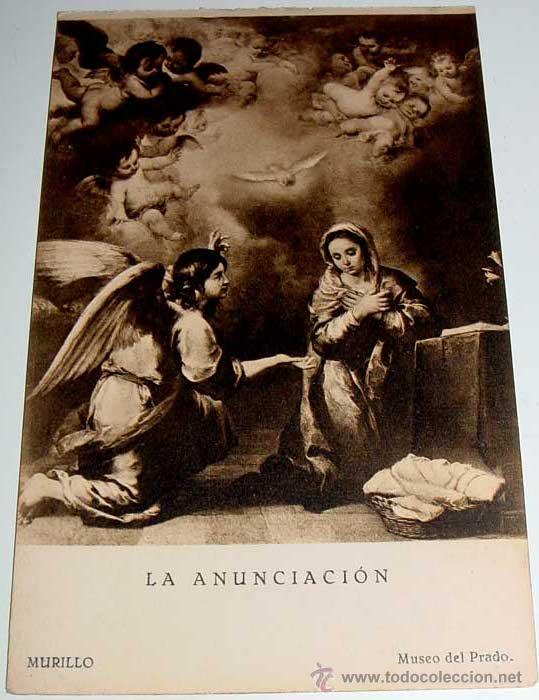 Postales: ANTIGUA POSTAL DEL CUADRO LA ANUNCIACION - MURILLO - MUSEO DEL PRADO - EDICION EXTRA MADRID - SIN CI