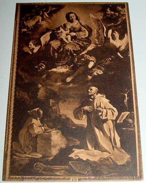 Cartoline: ANTIGUA POSTAL DEL CUADRO APARICION DE LA VIRGEN A SAN BRUNO - PINACOTECA DE BOLOGNA - SIN CIRCULAR