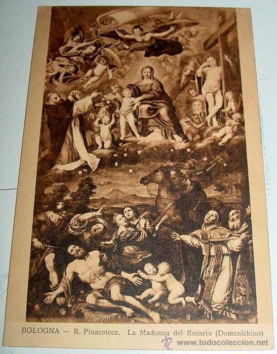 Postales: ANTIGUA POSTAL BOLOGNA - R. PINACOTECA - LA MADONNA DEL ROSARIO - NO CIRCULADA.