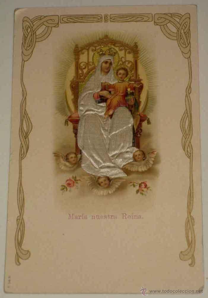 Cartes Postales: ANTIGUA POSTAL DE MARIA NUESTRA REINA - EN RELIEVE - NO CIRCULADA.